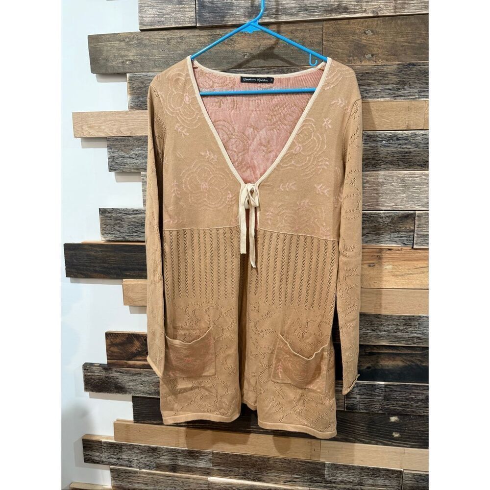 Gudrun Sjödén women's cardigan sweater boho lagenlook size Medium
